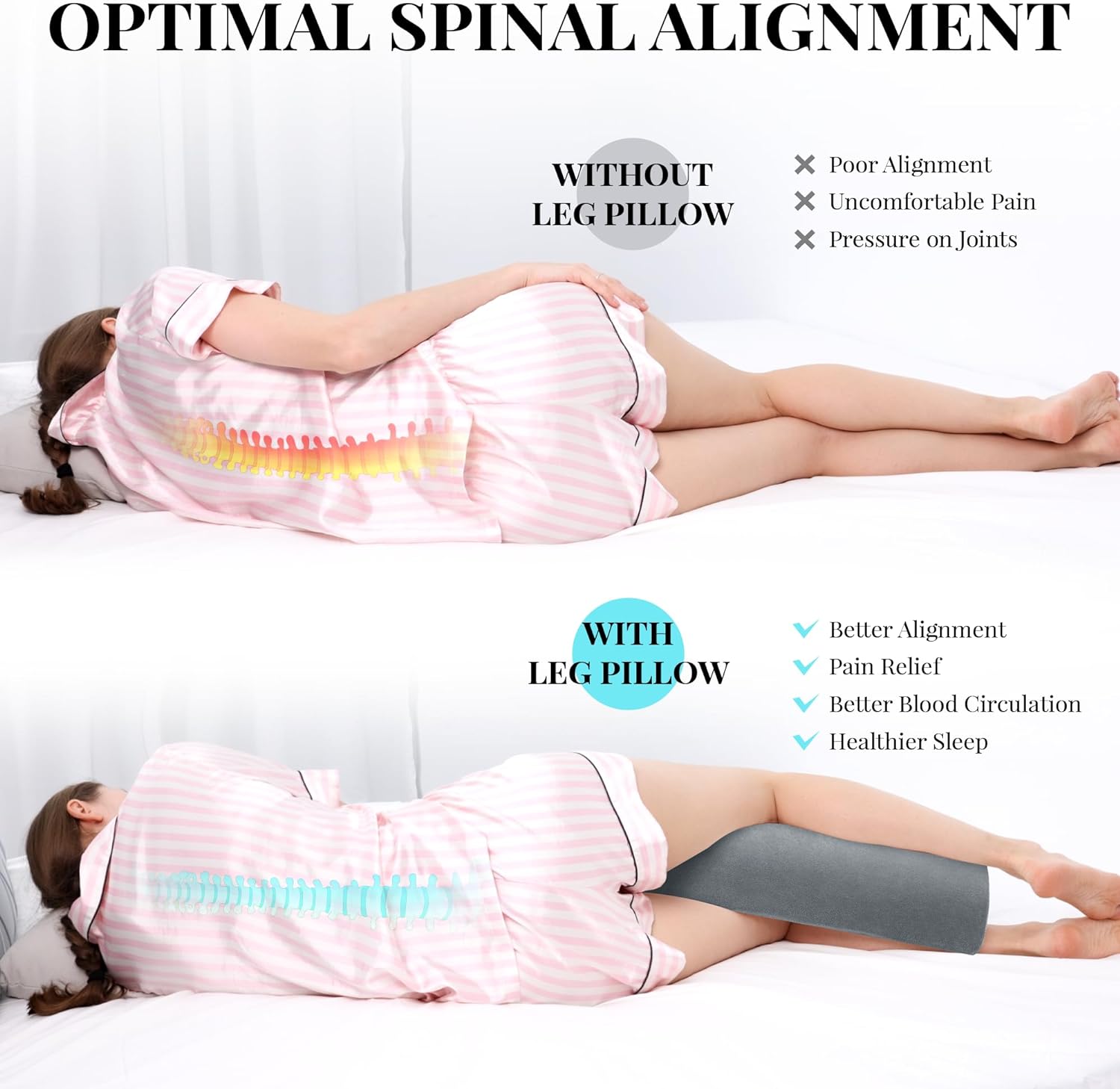 Memory Foam Leg Pillow - All - Natural Healing Store