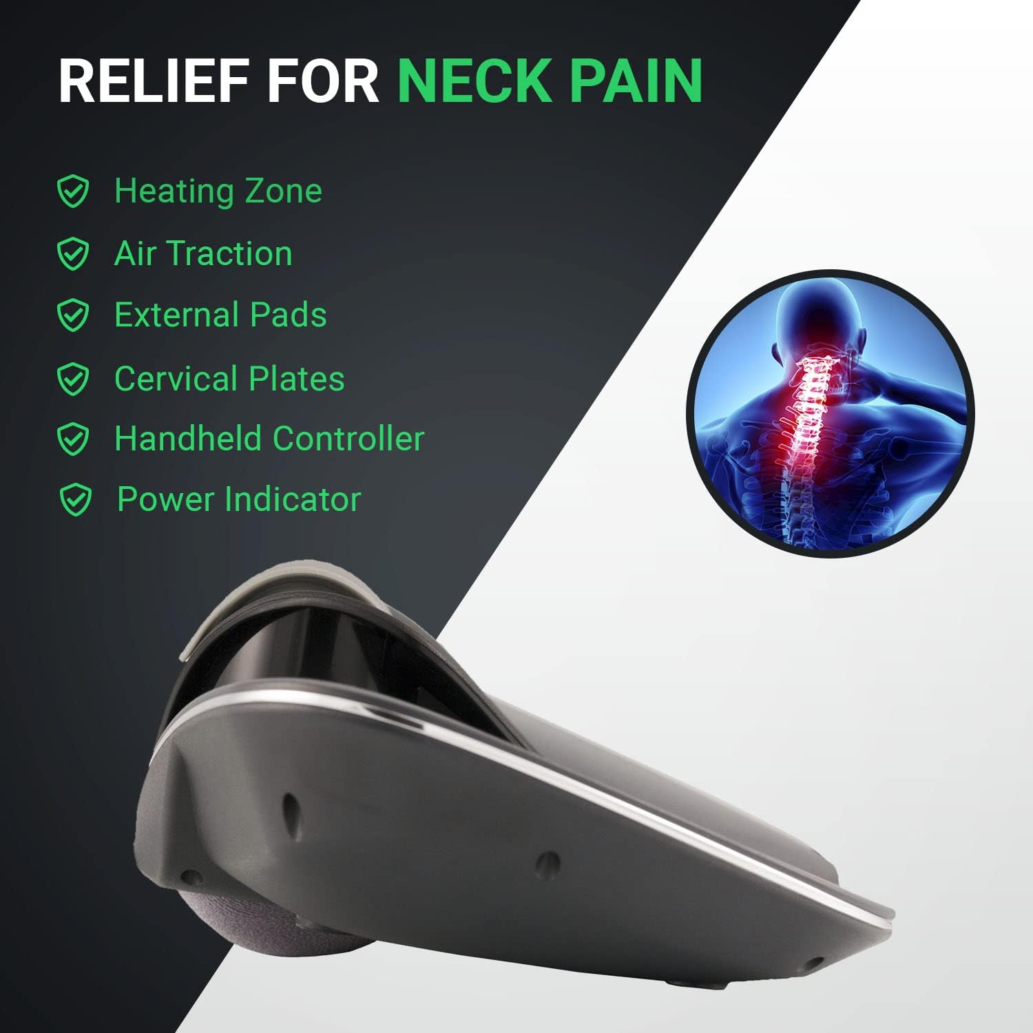 Neck Traction w/ Heated Massager - All - Natural Healing Store